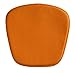 Zuo Modern Wire/Mesh Chair Cushion in Orange Fits with Mesh Chair, Wire Bar Chair and Wire Dining Chair; Leatherette material; Dimensions 17"W x 0.5"H x 17"D