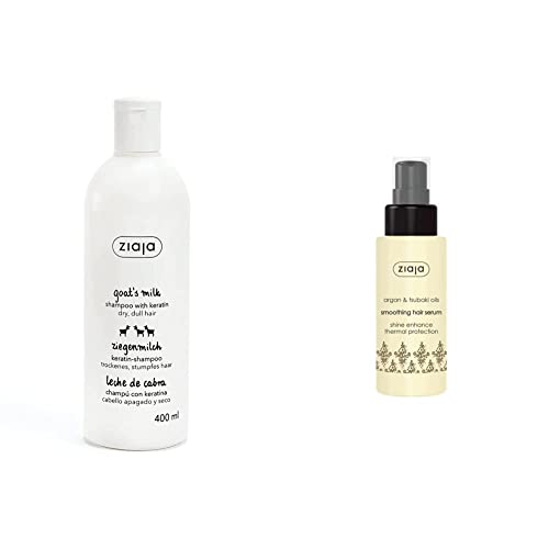 Ziaja Leche De Cabra Champú 400ml & Argán Serum Capilar Suavizante 50 ml (ZAG15295)