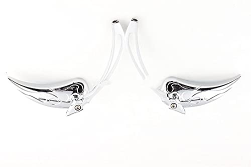Espejos cromados con cristal azul antirreflejos para chopper y electra glide