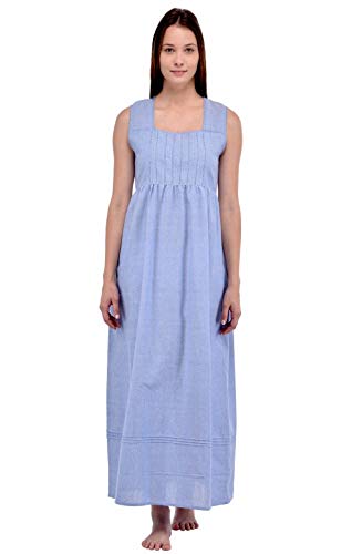 Chemise de nuit chambray Cotton Lane Classique grande taille pour femme