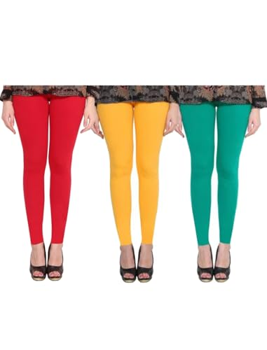 Image of Women Leggings Multi Color Combo Pack 3 | Reguler Cotton Leggings