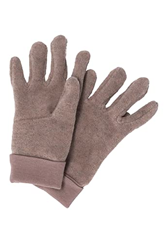Sterntaler Fingerhandschuh Microfleece mit elastischen Bündchen Warme Kinder Handschuhe Mädchen und Jungen Winterhandschuhe - Unisex Accessoire für kühlere Tage braun melange Größe 2