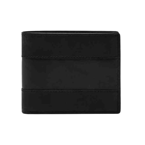 Fossil Men's Everett Leather Bifold with Flip ID Wallet, Black, (Model: ML4397001)