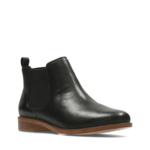 Clarks Clarks Women's Taylor Shine Chelsea Boots, Black Black Leather, 5.5 UK