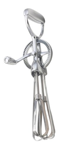 Harold importations Hand Held rotatif oeuf mélange batteur Scramble Deluxe Chrome nouveau