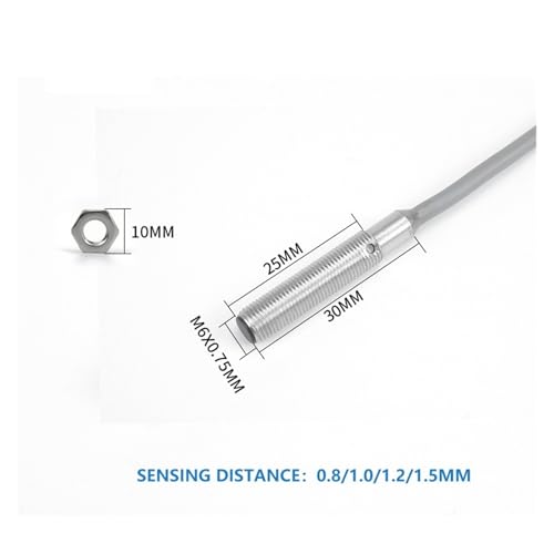 Détecteur M6 miniature flush à détection de précision encastrable 1.2mm - 4