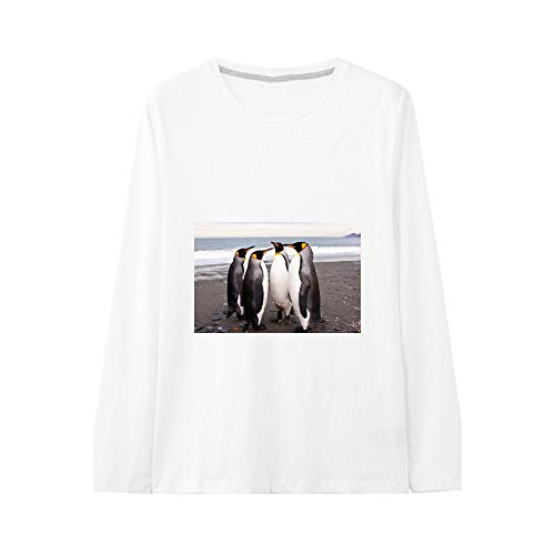 HENGQIANG Fashion Long Sleeve ClothesRound Neck WomensCool Long Sleeve White