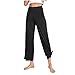 Produktbild Meine Bestellungen Anzeigen Yogahose Damen Weites Bein Jogginghose zum Binden Hohe Taille Stretch Yoga Hose Freizeithose Haremshose mit Schlitz Sporthose Trainingshose Einfarbig Palazzo