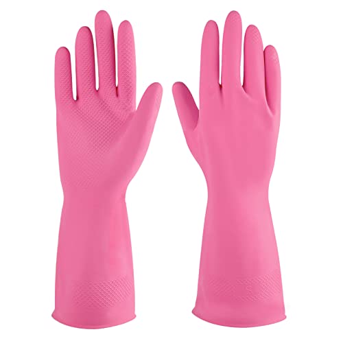 3 paires gants nettoyage caoutchouc jaune cuisine lavable