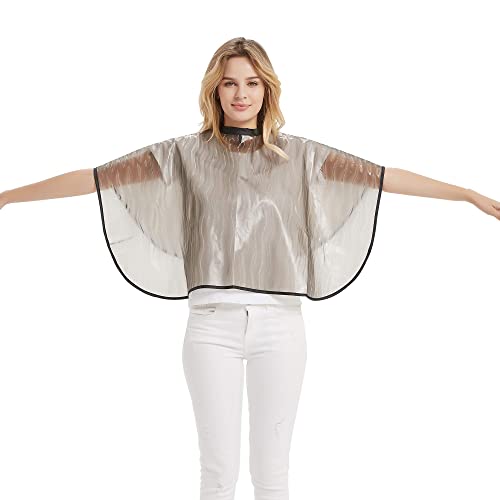 Short Makeup Comb Out Cape Bib, Salon Hair Dye, Shampoo, Chemical Capes Waterproof #TOP5
