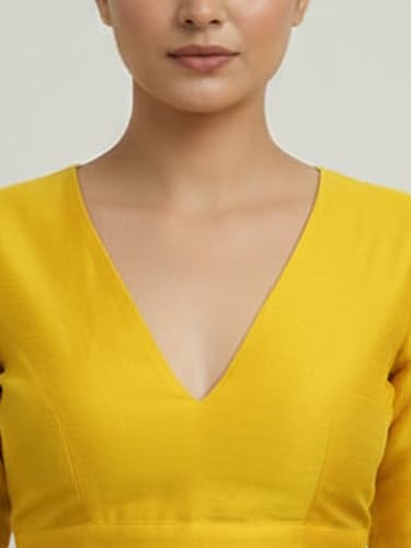 Image of Thevasa Women's Dupion Raw Silk Divine Depth Blouse