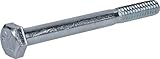 Hillman Hex Bolts, Steel Hex Bolts, Zinc Finish, (1/4'-20 x 2-1/2') - 100 pieces