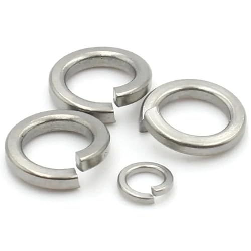 Lkq- M1.6 M2 M2.5 M3 M4 M5 M6 M8 M10 M12 M16 M24 M27 M30 304 Stainless Steel Spring Split Lock Washer Elastic Gasket, 肵Ă