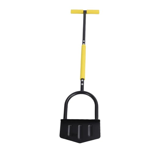 Bordeadora Manual para césped, de Acero Inoxidable, de Media Luna con Eje metálico y Mango en T, Resistente para aceras, césped, Jardines y paisajismo.