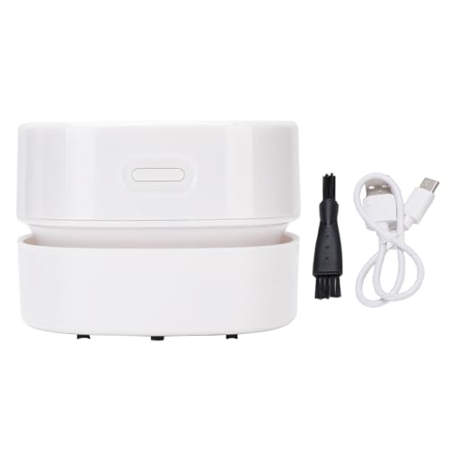 Pissente Servidor de Migajas de Mesa, Mini Aspiradora de Escritorio USB Carga USB Liviana Portable Succión Fuerte para la Limpieza de Automóviles de la Oficina Domiciliaria Retros de