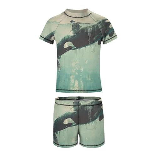 Killer Whale SwimmingChildren's Casual Swimsuit Set - Simple and Versatile9-11Y（140cm）4