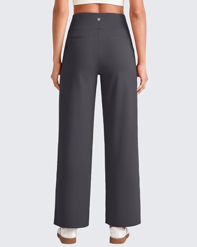 Image of G4Free EverGoing Wide Leg Ankle Pants for Petite Women with Pockets Stretch