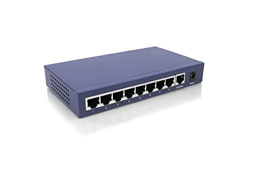 Huacomm 8-Port PoE+ Switch with Full PoE Ports Plug-and-Play Desktop for IP Camera