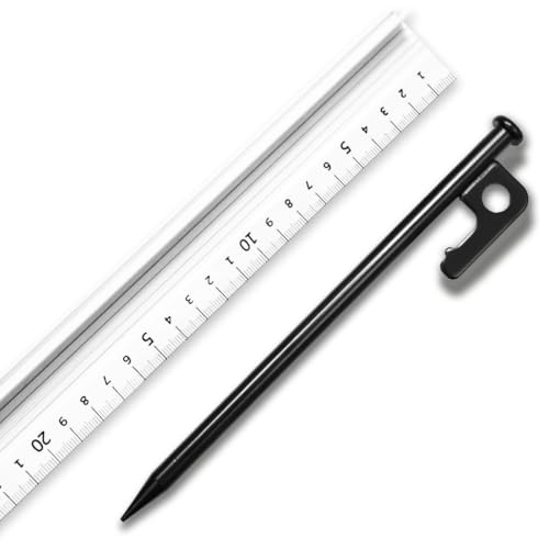 Heavy Duty Tent Stakes 8 Inch 6 Pack, Steel Tent Pegs for...