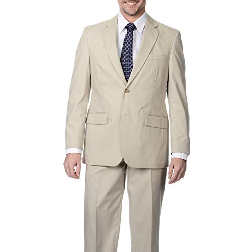 Palm Beach Men's Boone Poplin 2 Button Center Vent Suit