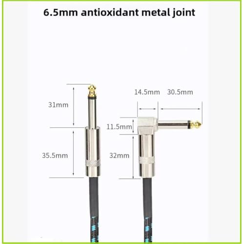 Cable de audio para guitarra con conectores robustos anti interferencias 4
