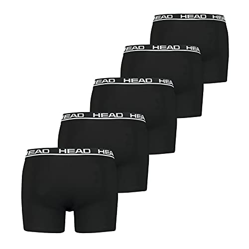 HEAD Herren Basic Boxers Boxer Shorts (5er Pack), Schwarz, L