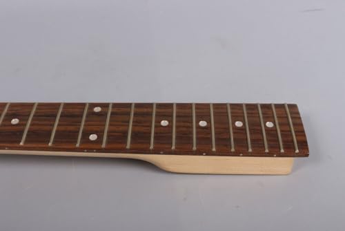 Manche de guitare en érable 25.5 pouces touche palissandre incrustation points