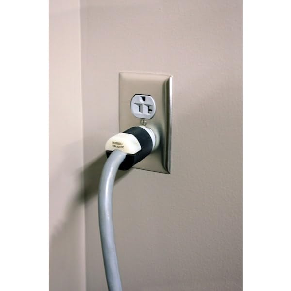 Hubbell HBL8215C Plug, Hospital Grade, 15 amp, 125V, 5-15P, Black