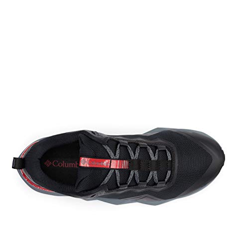 Columbia mens Facet 15 Hiking Shoe, Black/Bright Red, 11 US