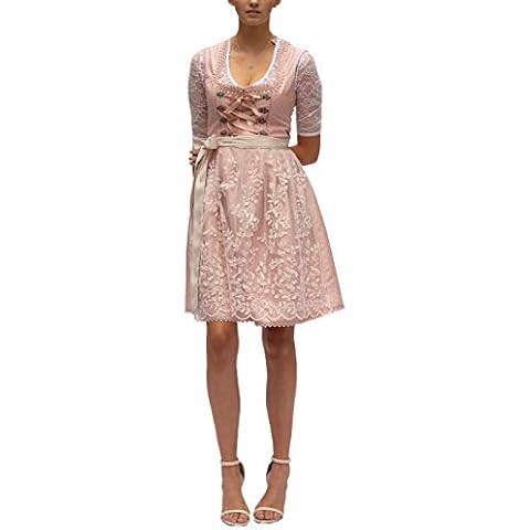 Dirndl Set Horen 2tlg.Trachtenkleid Rosa geblümt 545GT (36) Cover