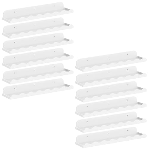 Image of Lifewit Plastic Nursery Floating Book Shelves 12 Pack, 15 inchx3.4 inch White Clouds Plastic Wall Shelf for Bedroom Kids, Hanging Bookshelf Racks for Baby Toddler Children Room Decor, White
