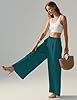 LOMON Linen Pants Women Wide Leg Palazzo Summer Fl... #4