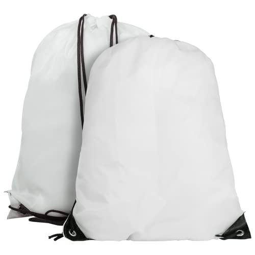 MR.R 13x17 inch 12 Pieces Sublimation Blanks Reusable Polyester Drawstring Backpack Bags, White Storage Bags with Drawstrings for Heat Transfer Printing2