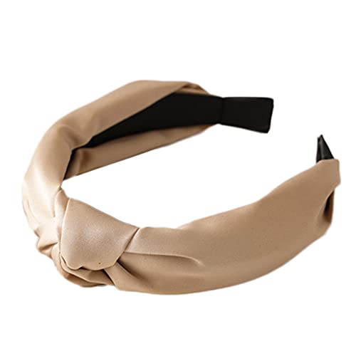 Diadema ancha para el cabello con nudo torcido, turbante de color vintage, accesorios para el cabello para niñas, diadema para mujeres