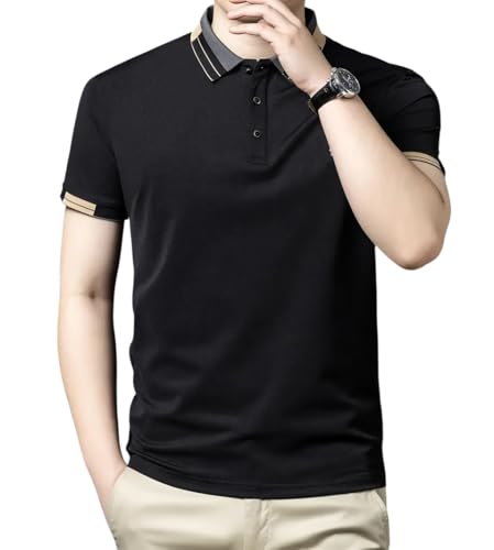 Image of TAGAS Mens Polo T-Shirt || Men's Color Block Polo Tshirt | Short Sleeve Casual Pullover with Collar |Casual Wear for Men | Mens Regular FIT T-Shirts