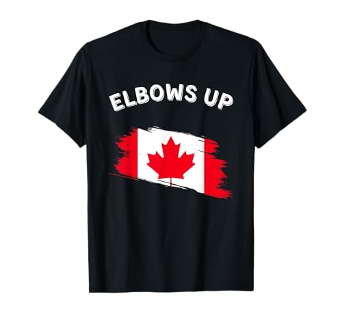 Elbows Up Bandiera Canadese - Supporto Canada Elbows Up Maglietta