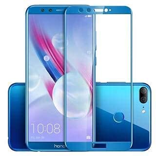 Image of DD SON Tempered Glass Screen Protector Compatible for Honor 9 lite (Blue) (11D) with Edge to Edge Coverage and Easy Installation kit,Black