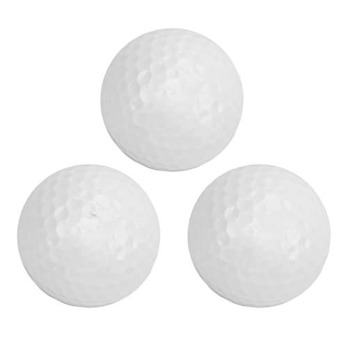 Mokernali 3Pcs Double Layer Golf Practice Balls Synthetic Rubber Sarin