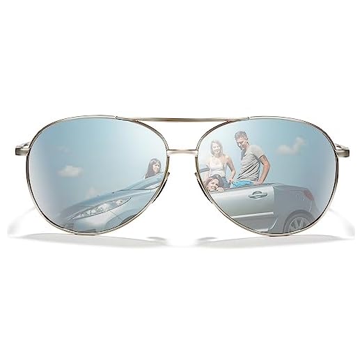 Cyxus Óculos de sol aviador para homens, polarizado, proteção UV400, óculos de sol piloto militar, modernos para dirigir e caminhar 1489, Óculos de sol aviador 01 armação prata lente prata, Medium