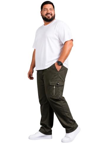 Image of INKKR Men Plus Size Cargo Pants || Plus Cargo Pants Cotton || 2XL-6XL