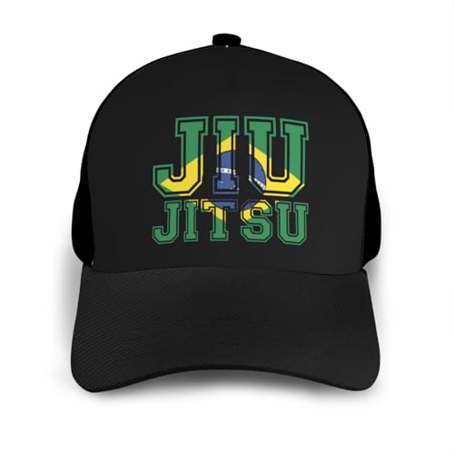 Flag BJJ Tee Brazilian Jiu Jitsu Unisex Classic Adjustable Curved Brim Baseball Cap, Trucker Hat3