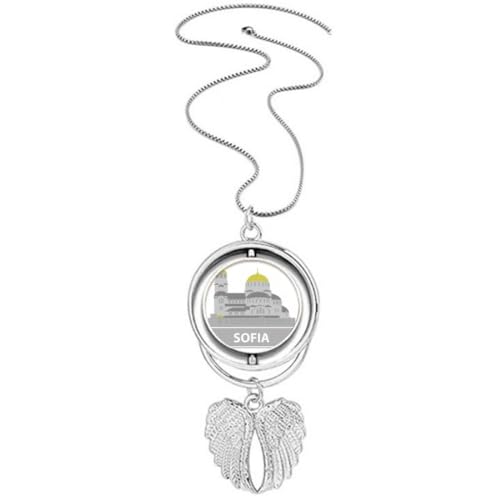 Collier ailes d'ange gris Bulgarie - Bijou pendentif spirituel et tendance