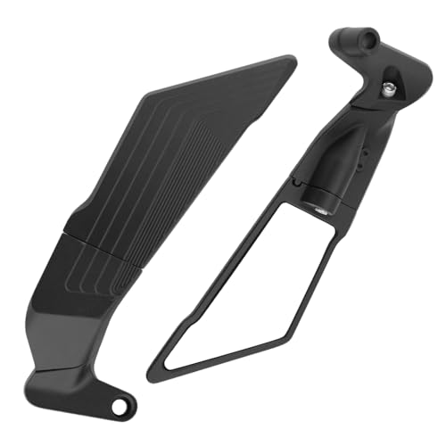 Racing Motorcycle Rear View Mirrors Adjustable Rotating Stealth Mirrors Wind Wing Side Mirror for Street Bike (NEW UPGRADED, Large)