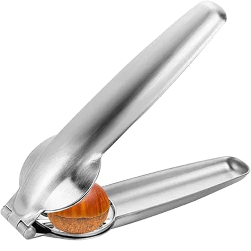 CHEFZOCO Cortador de castañas Pinza, Pinza para Cortar castañas, Cortador de castañas ergonómico, Herramienta de castañas, Apto para Castañas, Avellanas y Otros Frutos Secos, Acero Inoxidable