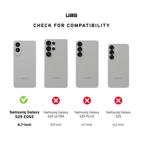 Image of Urban Armor Gear UAG [U] DOT Magnetic Compatible, Silicone Impact Resistant Protective Case /Cover Designed for Galaxy S25 Edge (2025) (Military Drop Tested) - Cloud Blue