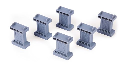 Hape Erweiterungsset Eisenbahn-Pier, Zubehör für Zug aus Holz, 6-teiligen Set, Gleiserhöhungen