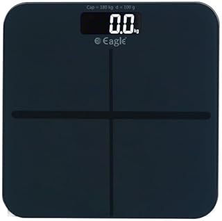 Eagle Personal Body Weighing Scale with 180 kg Capacity and Thick Tempered Glass, Digital Bathroom Weighing Scale with LCD Price In India
