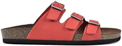 WHITE MOUNTAIN Shoes Greatest Women's Footbed Sandal, Red/Leather, 6 M | Image 1