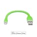 dCables Apple Certified Bendy & Durable Short (7 inch) USB Cable for iPhone 6, 6 Plus, 5, 5c, 5s, iPad 4, iPad Air, Mini, iPod Touch 5, Nano 7 - Bendy Charger Cable for Lightning Port to USB - Green