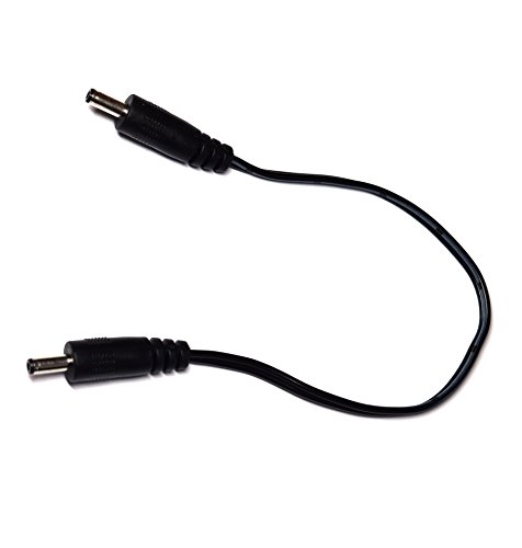 EShine Interconnect Cable - Male to Male, 3.5mm x 1.35mm, for LED Under Cabinet Lighting with Wire Clips (Cable Length 6 in, White)